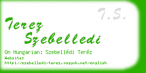 terez szebelledi business card