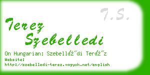 terez szebelledi business card